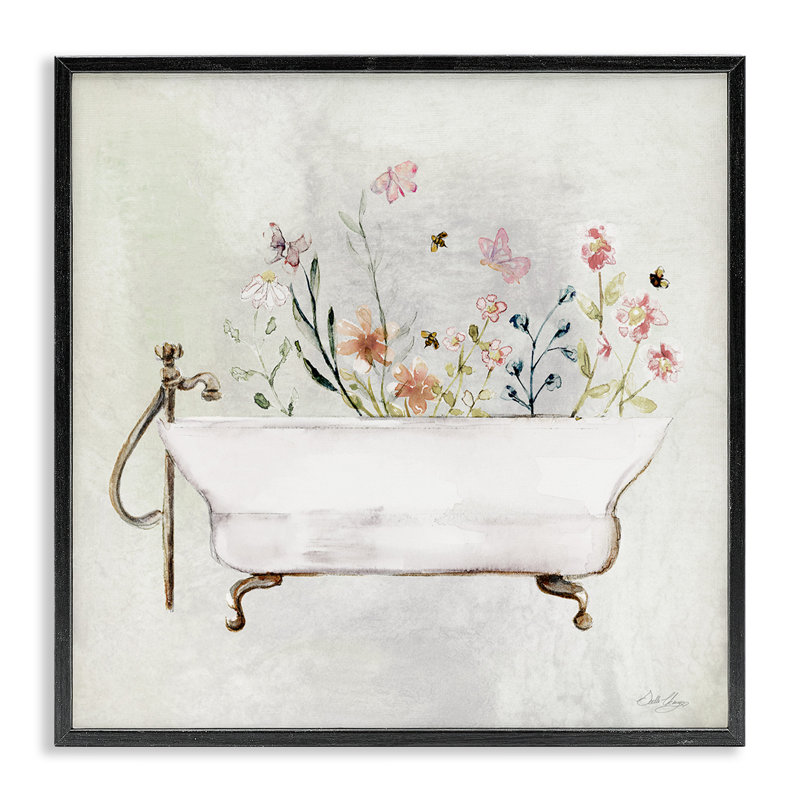 Dakota Fields Butterfly Floral Tub Giclee Art by Stella Chang Wayfair
